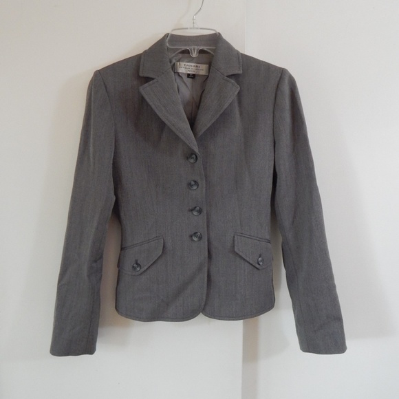 Tahari Jackets & Blazers - gray TAHARI jacket blazer career petite 2P